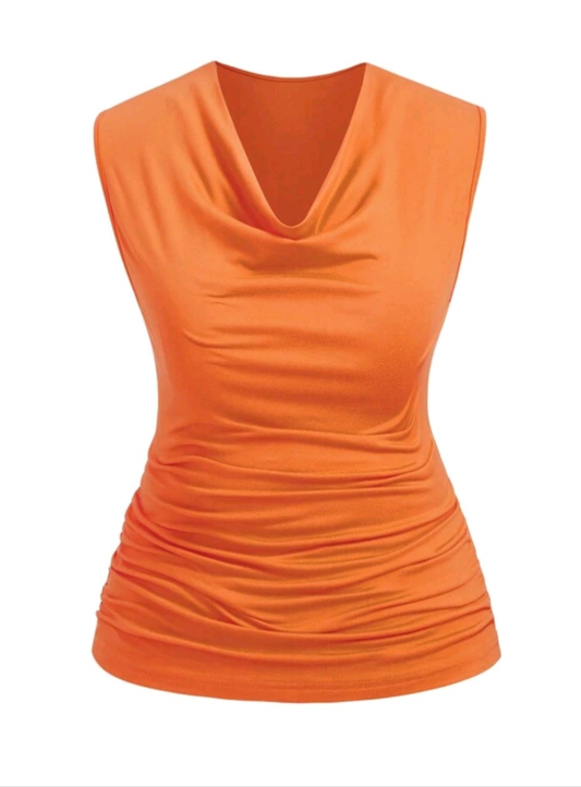 Orange women two piece set