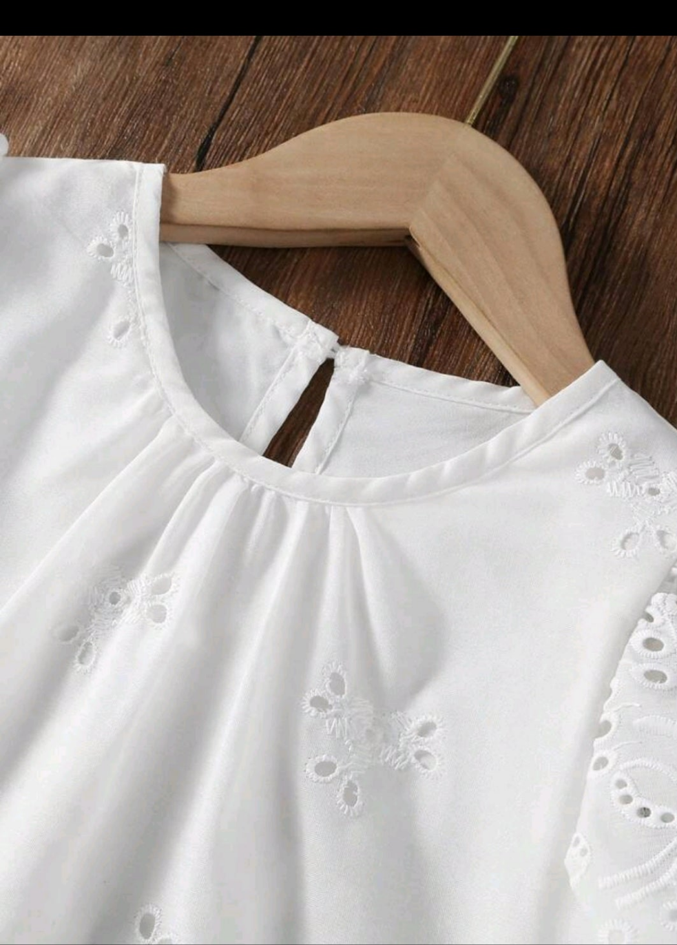 Girls white two piece set