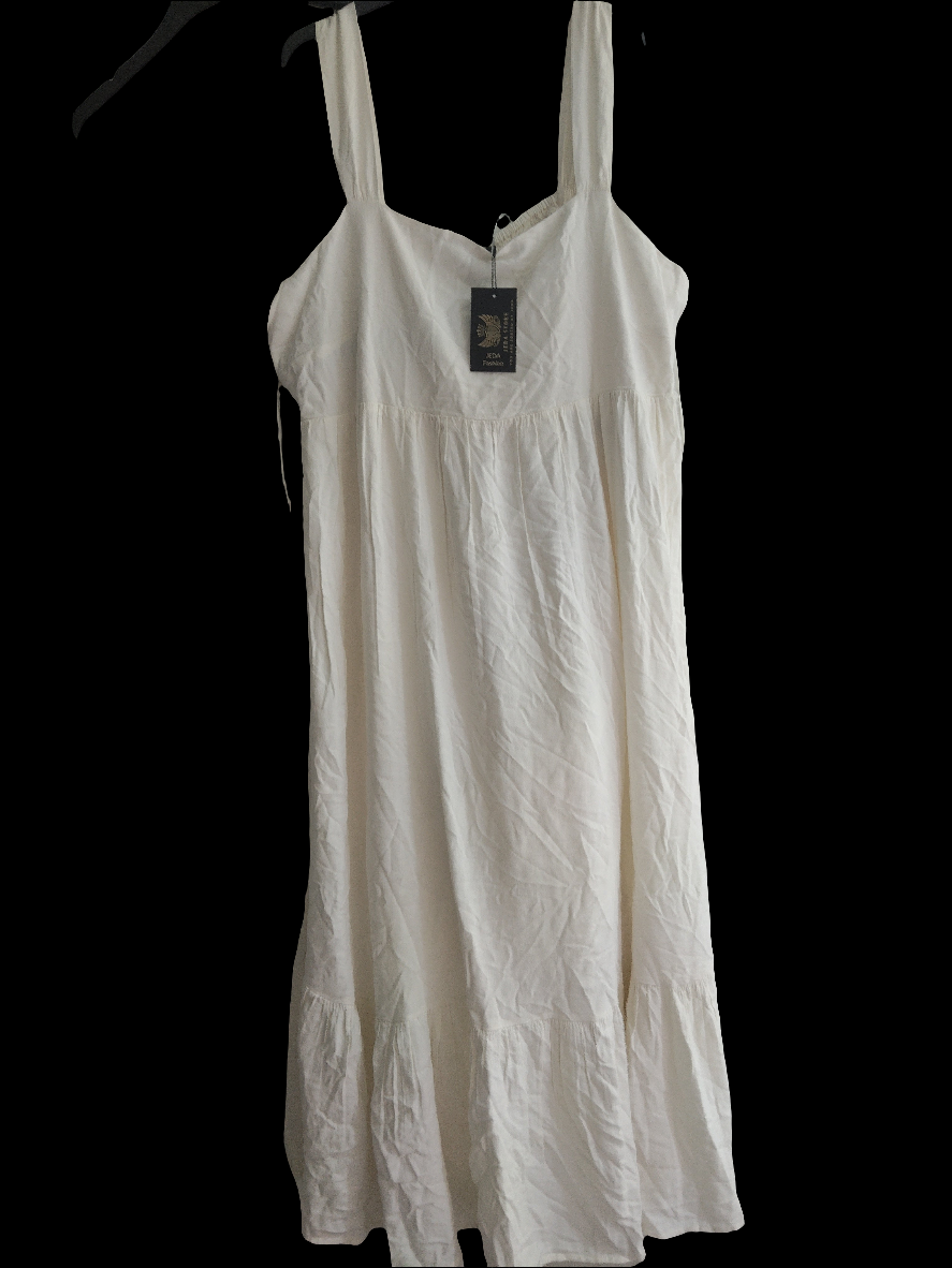 White linen summer dress