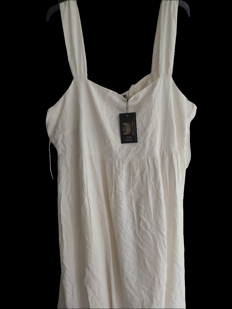 White linen summer dress