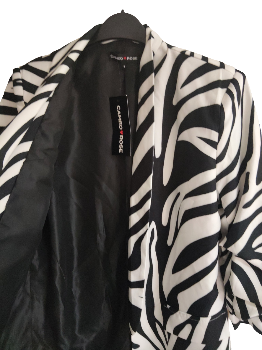 Women black and white size 10-14  blazer