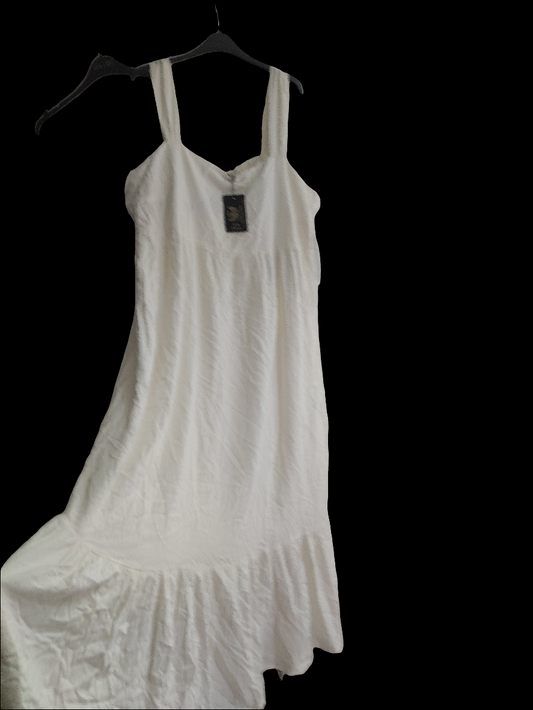 White linen summer dress