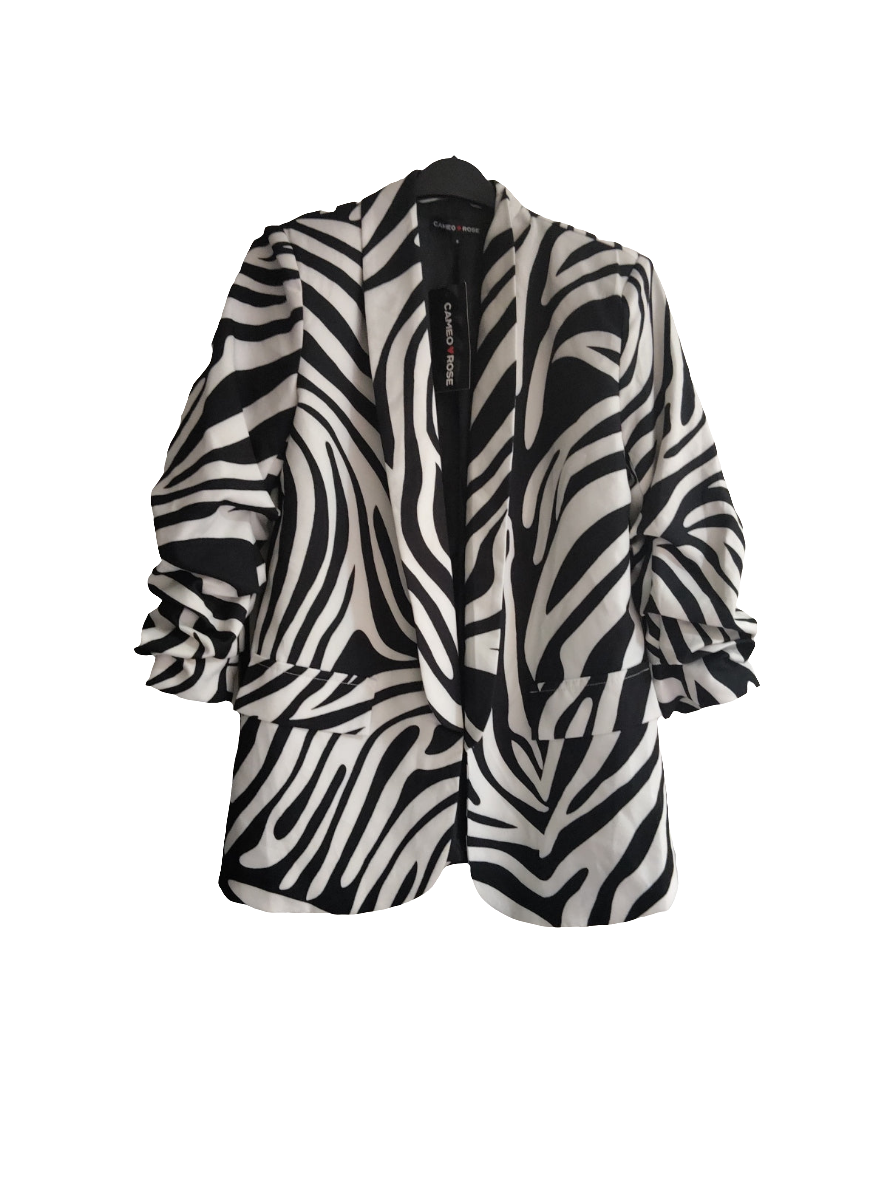 Women black and white size 10-14  blazer
