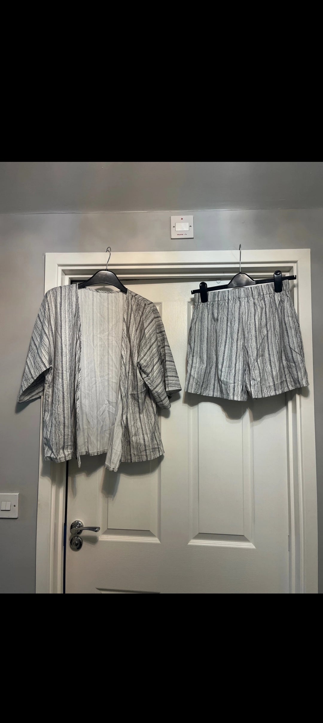 Women two piece kimono set with belt