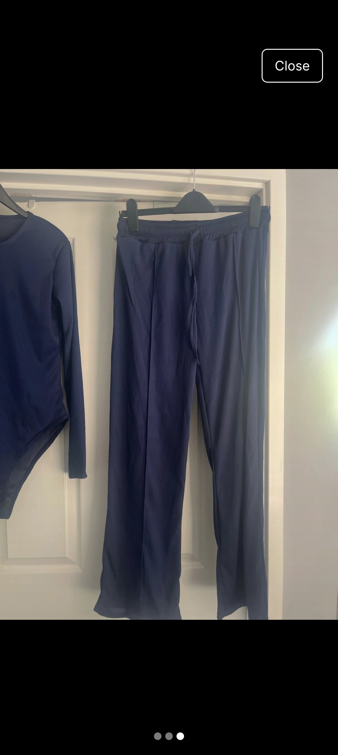 Two piece dark blue size Large outfit