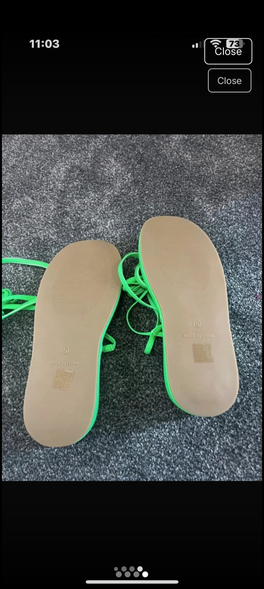 Green size 38 women sandals