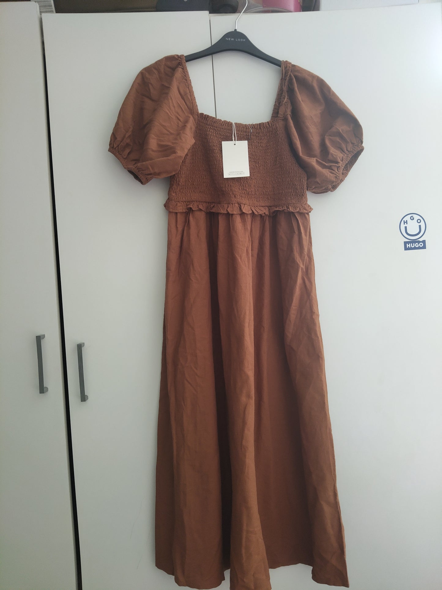 Women brown Linen dress