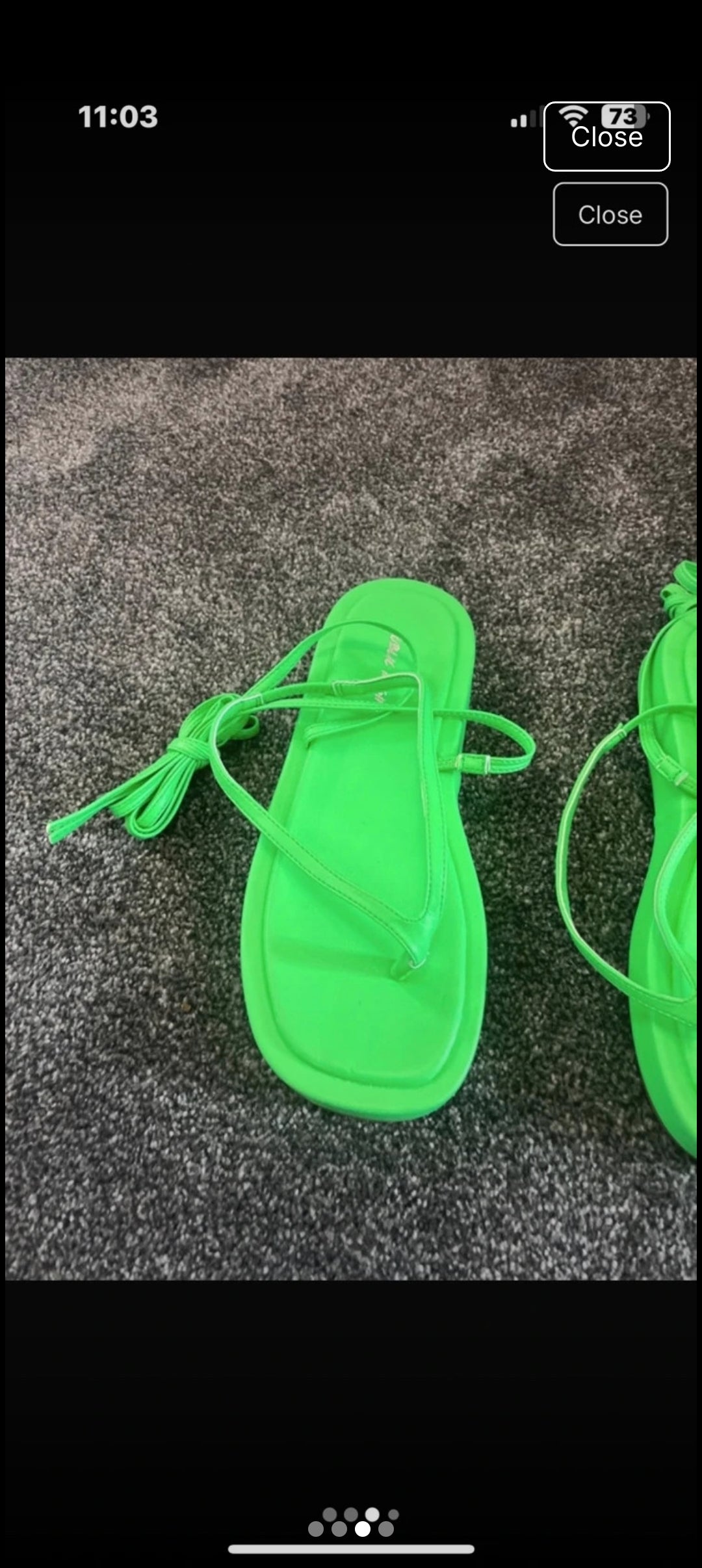 Green size 38 women sandals