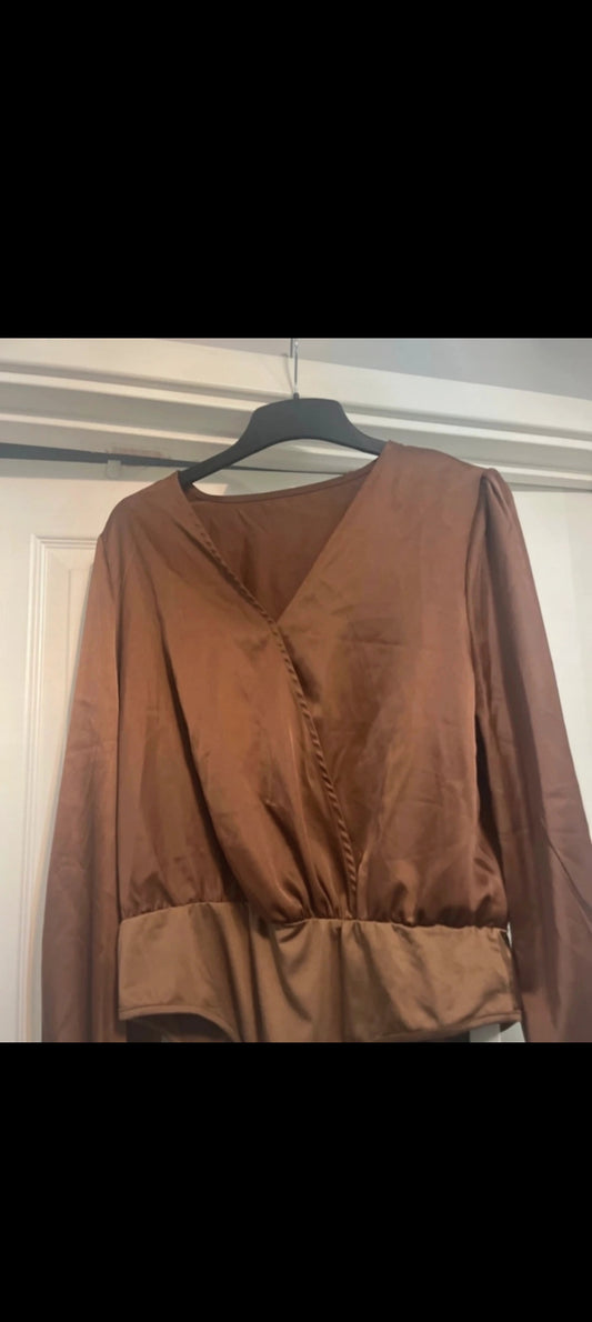 Brown size 14 blouse