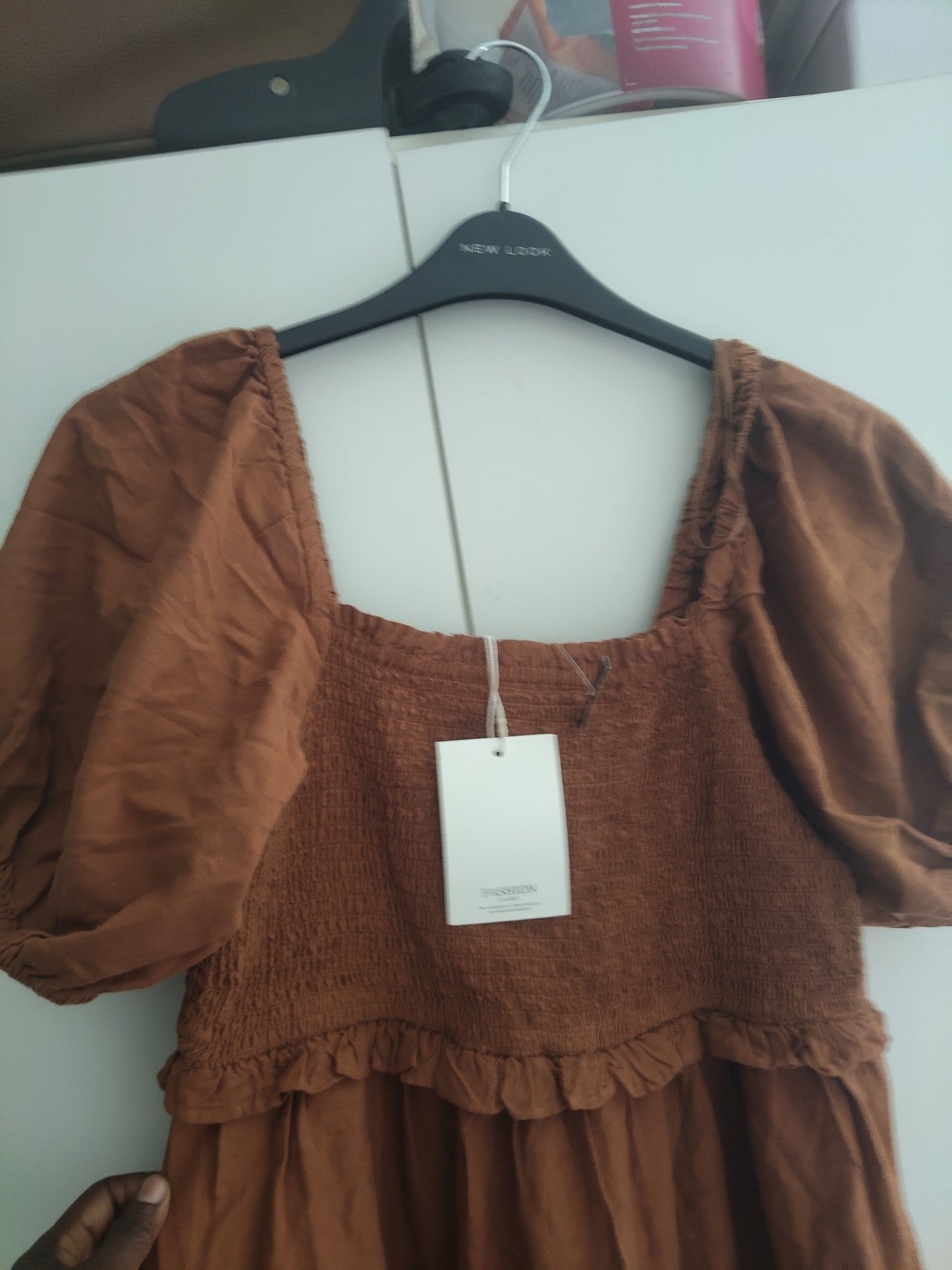 Women brown Linen dress